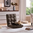 thumbnail image 1 of Yaheetech Floor Folding Sofa Chair Sofa Couch with 14 Adjustable Positions, Brown, 1 of 8