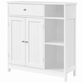thumbnail image 1 of Yaheetech Free-Standing Bathroom Floor Cabinet with Drawer & Adjustable Shelves, White, 1 of 10