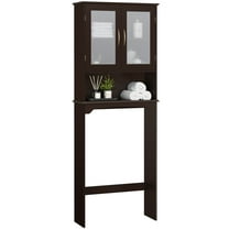 Yaheetech Free-Standing over-the-Toilet Storage Cabinet Shelf for Bathroom, Espresso