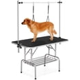 thumbnail image 1 of Yaheetech 45" Height Adjustable Pet Grooming Table Stainless Metal Arm Frame For Dogs/Cats/Pet Tools Storage Rack, Black, 1 of 9