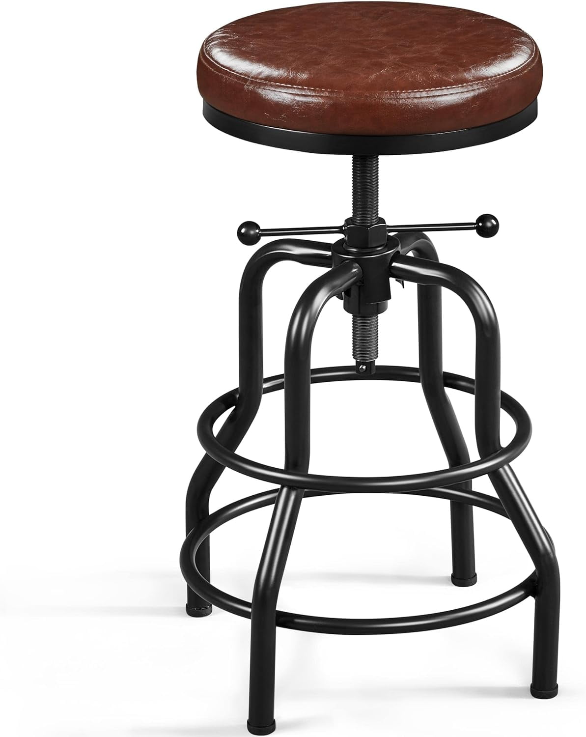 Metal Bar Stools Round Kitchen Counter Stools Industrial Round Barstool Bar Chairs 28 Inch