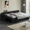thumbnail image 1 of Yaheetech L Shaped Convertible Sectional Sofa with Storage Compartment & USB Ports, Black, 1 of 5