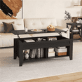 thumbnail image 1 of Yaheetech 39.5in Lift Top Coffee Table w/ Storage & 2 Open Shelves for Living Room, Black, 1 of 9