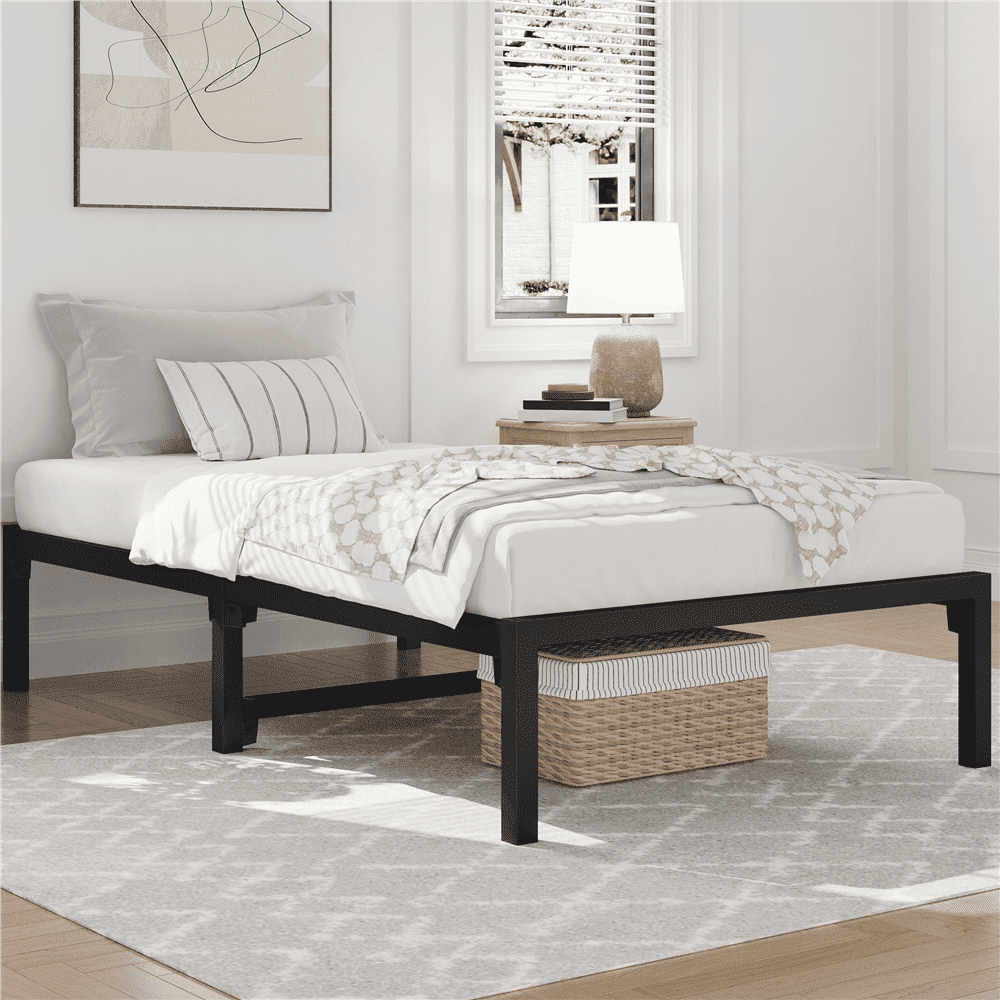 Yaheetech Sturdy Metal Platform Bed Frame, Toolfree Easy Assembly