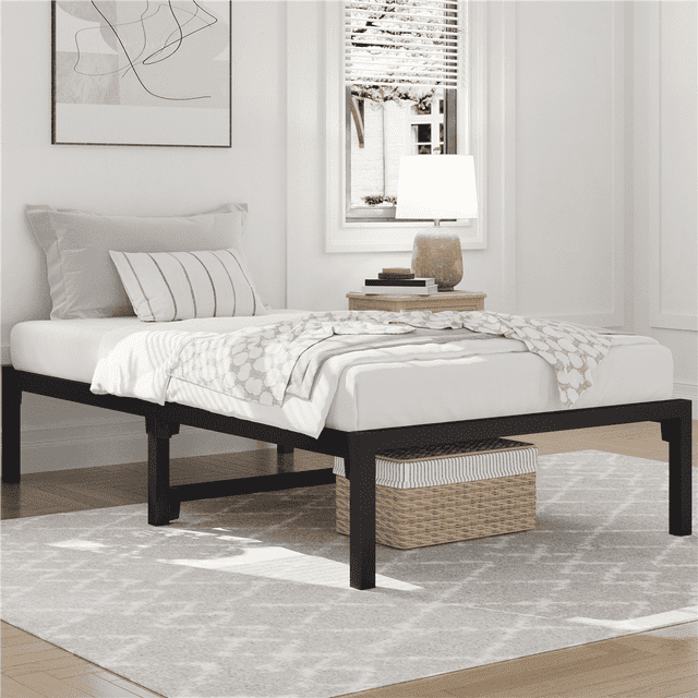 Yaheetech Sturdy Metal Platform Bed Frame, Toolfree Easy Assembly