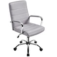 thumbnail image 1 of Yaheetech Mid-Back PU Leather Adjustable Office Chair with Arms, Light Gray, 1 of 8