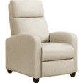thumbnail image 1 of Yaheetech Modern Fabric Upholstered Recliner Chair with Pocket Spring for Home, Beige, 1 of 11