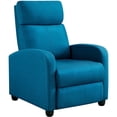 thumbnail image 1 of Yaheetech Modern Fabric Upholstered Recliner Chair with Pocket Spring for Home,Blue, 1 of 10
