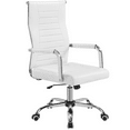 thumbnail image 1 of Yaheetech Modern Faux Leather Office Chair,White, 1 of 7