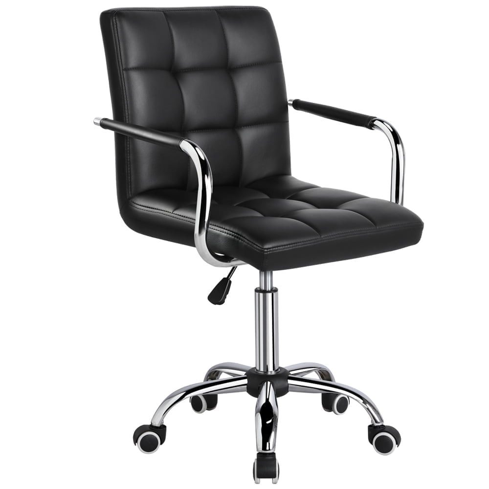 Yaheetech Modern Height Adjustable PU Leather Office Chair