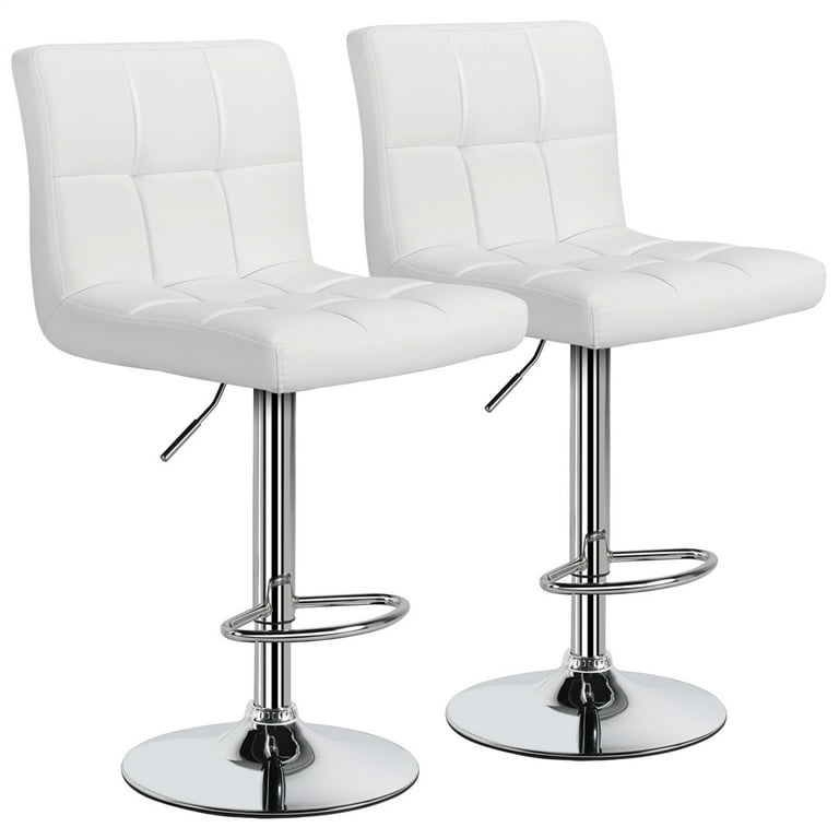 Yaheetech adjustable modern swivel bar stools dining chair counter height leather set of 2 new arrivals