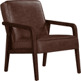 thumbnail image 1 of Yaheetech Modern Upholstered Armchair Accent Chair for Living Room, Dark Brown, 1 of 11