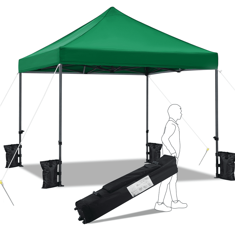 Yaheetech 10x10ft Pop Up Canopy Tent with Wheeled Carry Bag White