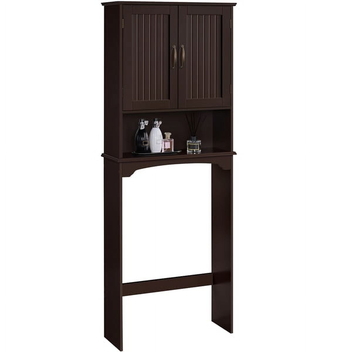 Yaheetech Over The Toilet Cabinet MDF Bathroom Storage Organizer with Adjustable Shelf, Espresso