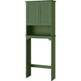 thumbnail image 1 of Yaheetech Over-the-Toilet Bathroom Cabinet with Adjustable Shelf and Double Doors, Green, 1 of 7