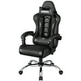 thumbnail image 1 of Yaheetech PU Leather Ergonomic Gaming Chair with Removable Head Pillow, Full Black, 1 of 7