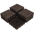 thumbnail image 1 of Yaheetech Pack of 27 Wood Flooring Tiles 12''x 12'' for Patio Garden, Black, 1 of 7