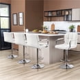thumbnail image 1 of Yaheetech Set of 2 Adjustable Swivel Bar Stools with Backrests and Footrest, White, 1 of 7