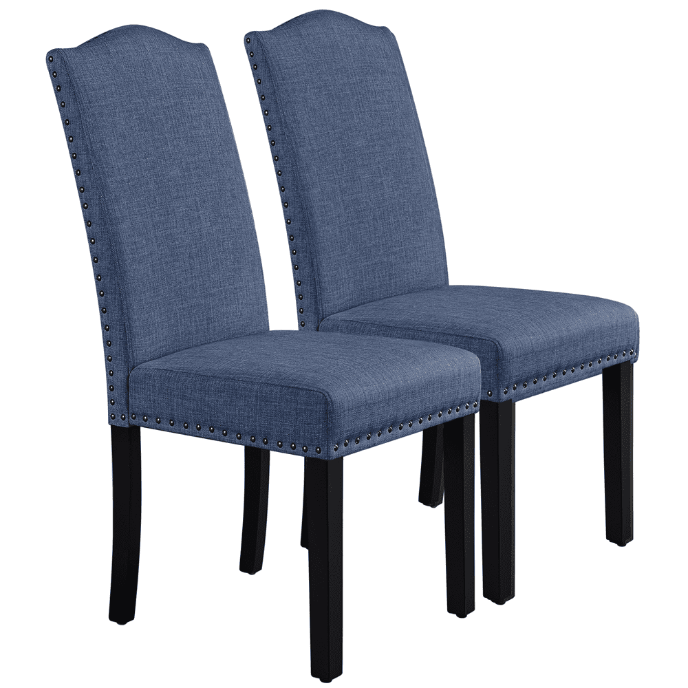 Lissa Contemporary T-Stitch Upholstered Dining Chairs (Set of 2) Blue  Fabric, Set of 2 - Kroger
