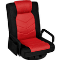 thumbnail image 1 of Yaheetech Swivel Floor Gaming Chair with Adjustable Backrest, Black/Red, 1 of 5