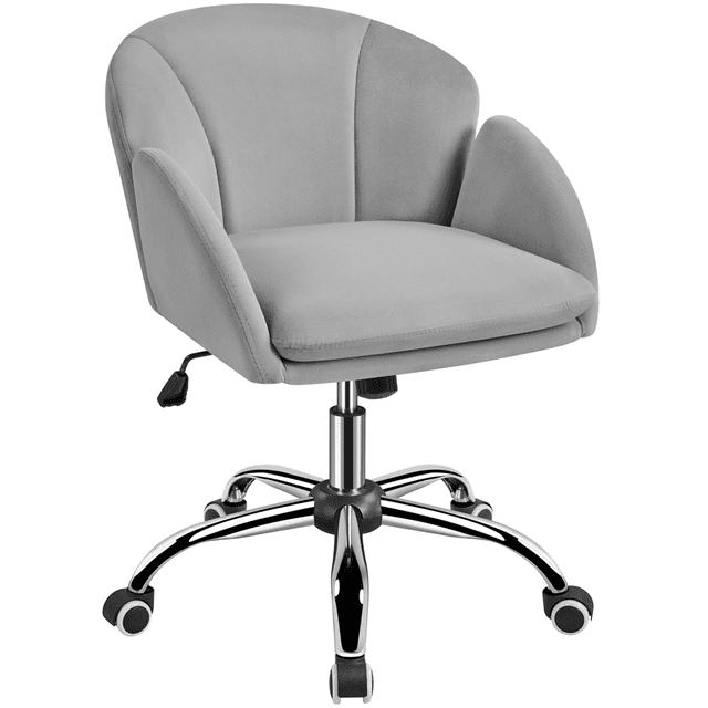 Yaheetech Swivel Rolling Desk Chair Makeup Vanity Chair with Armrests