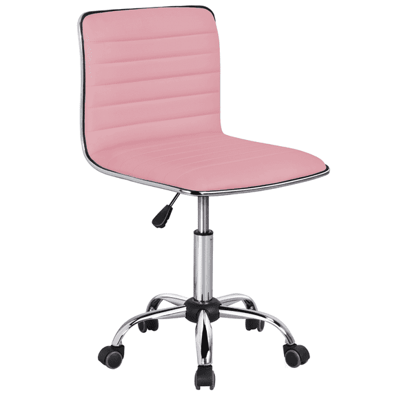 Yaheetech Task Chair with Swivel & Adjustable Height, 265 lb. Capacity, Pink