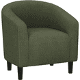 thumbnail image 1 of Yaheetech Upholstered Corduroy Accent Chair for Living Room, Dark Green, 1 of 8
