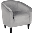 thumbnail image 1 of Yaheetech Velvet Upholstered Accent Chair for Livingroom, Gray, 1 of 9