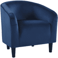 thumbnail image 1 of Yaheetech Velvet Upholstered Accent Chair Armchair for Livingroom, Navy Blue, 1 of 14
