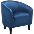 thumbnail image 1 of Yaheetech Velvet Upholstered Accent Chair for Livingroom,Pagoda Blue, 1 of 11