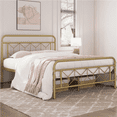 Yaheetech Vintage Metal Bed Frame with Diamond Pattern, Queen,Antique Gold - Walmart.com