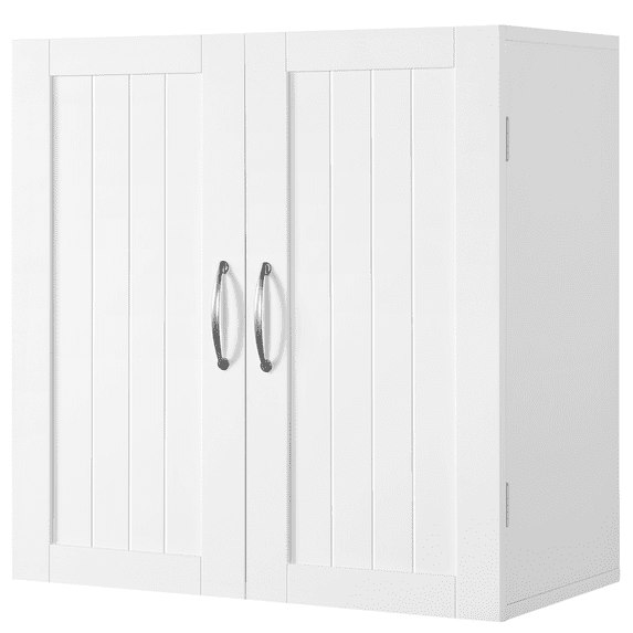 Yaheetech Wall Mount Cabinet with Adjustable Shelf, White