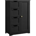 thumbnail image 1 of Yaheetech Wooden Bathroom Cabinet with Drawer and Freestanding, Black, 1 of 8