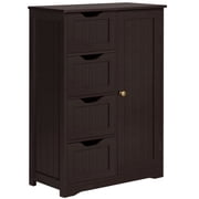 Yaheetech Wooden Cabinet Storage Unit with Drawers & Cupboard for Bathroom, Espresso