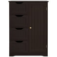 thumbnail image 1 of Yaheetech Wooden Free-Standing Bathroom Floor Cabinet with Drawers and Cupboard, Espresso, 1 of 8