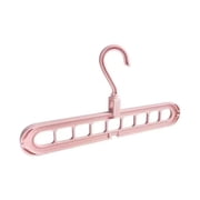 Yahome 1Pack Clothes Organizer with 9 Holes Multifunctional Clothes Hanger Organizer Closet Organizer and Storage for Heavy Clothes, Shirts Pants Dresses CoatsPink