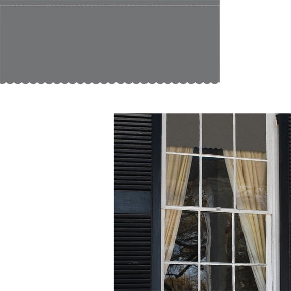 Yahome 1Pcs Top of Curtain Light Blocker Fit for Bedroom Bathroom 40*12.6 Inch Portable Light Blocking Curtains Toppers Easy to Cut and Install (Grey)