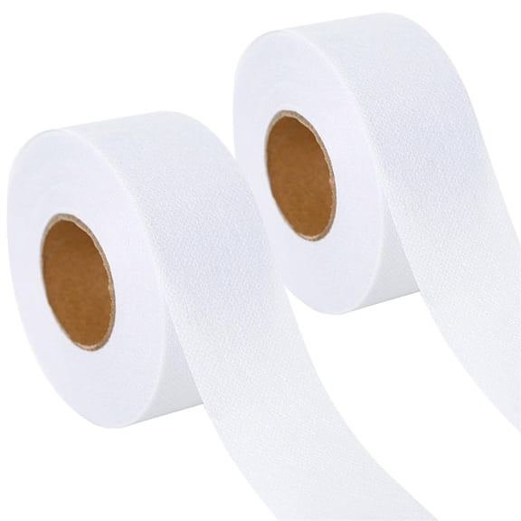Yahome 2Roll Fusible Batting Tape for Quilting 1.5 Inches x 20 Yards Batting Seam Tape Adhesive Hemming Tapes Single-Side Adhesive Warp-Knitted Stretchy Fabric