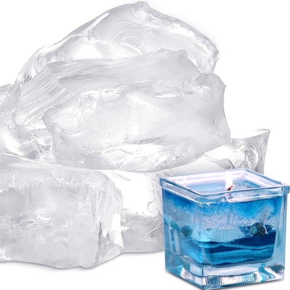 Yahome 400g/0.88lb Transparent Gel Wax Melts Clear Candle Wax for Candle Making Clear Jelly Candle Wax for Decorative Projects