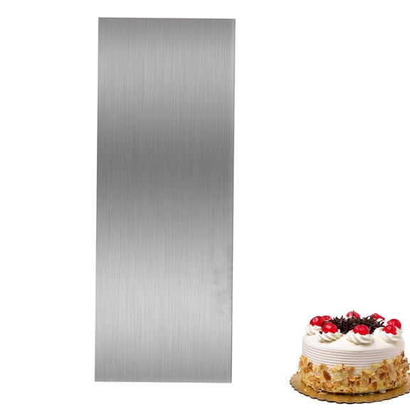 Yahome 8.6 Inch Stainless Steel Cake Scraper Double Sided Smoother Scraper Cake Decorating Comb Baking Scraper Tool for Mousse Butter Cream Cake Decoration (1 Piece)