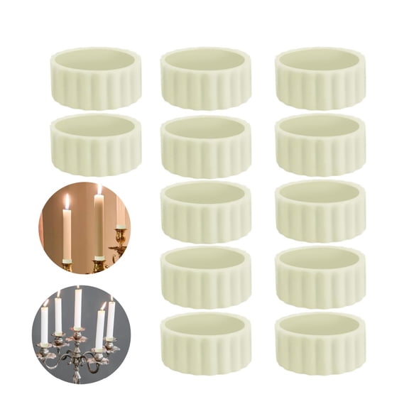 Yahome Multi-Use Candle Holder Grips,Set of 12 Reusable Non-Slip Inserts to Secure Candles for Farmhouse, Birthday, Banquet Centerpiece, and Home Table Decor