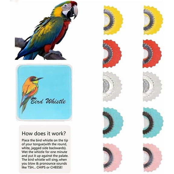 Yahpetes Bird Whistle 10 Pcs Magic Fun Bird Caller Tongue Whistle Warbler Original Magic Tweeting Noisemaker Toys Tricks Gag,5 Colors
