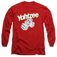 thumbnail image 1 of Yahtzee Tumbling Dice Long Sleeve Adult 18/1 T-Shirt Red, 1 of 1