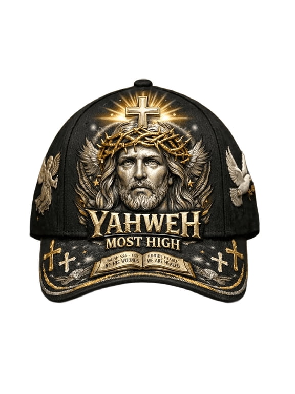 YahwehThe True Light Faith Commemorative Cap,Christian Adjustable Baseball Hat,Unisex Religious Gift for Believers Men Women
