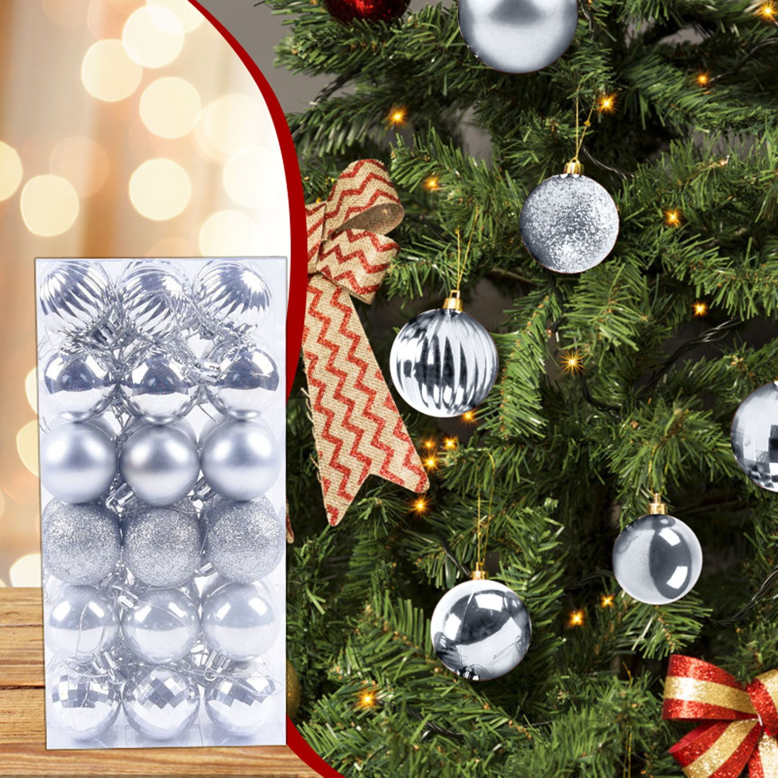 Yaiewey 36Pcs Christmas Balls Ornaments for Xmas Christmas Tree