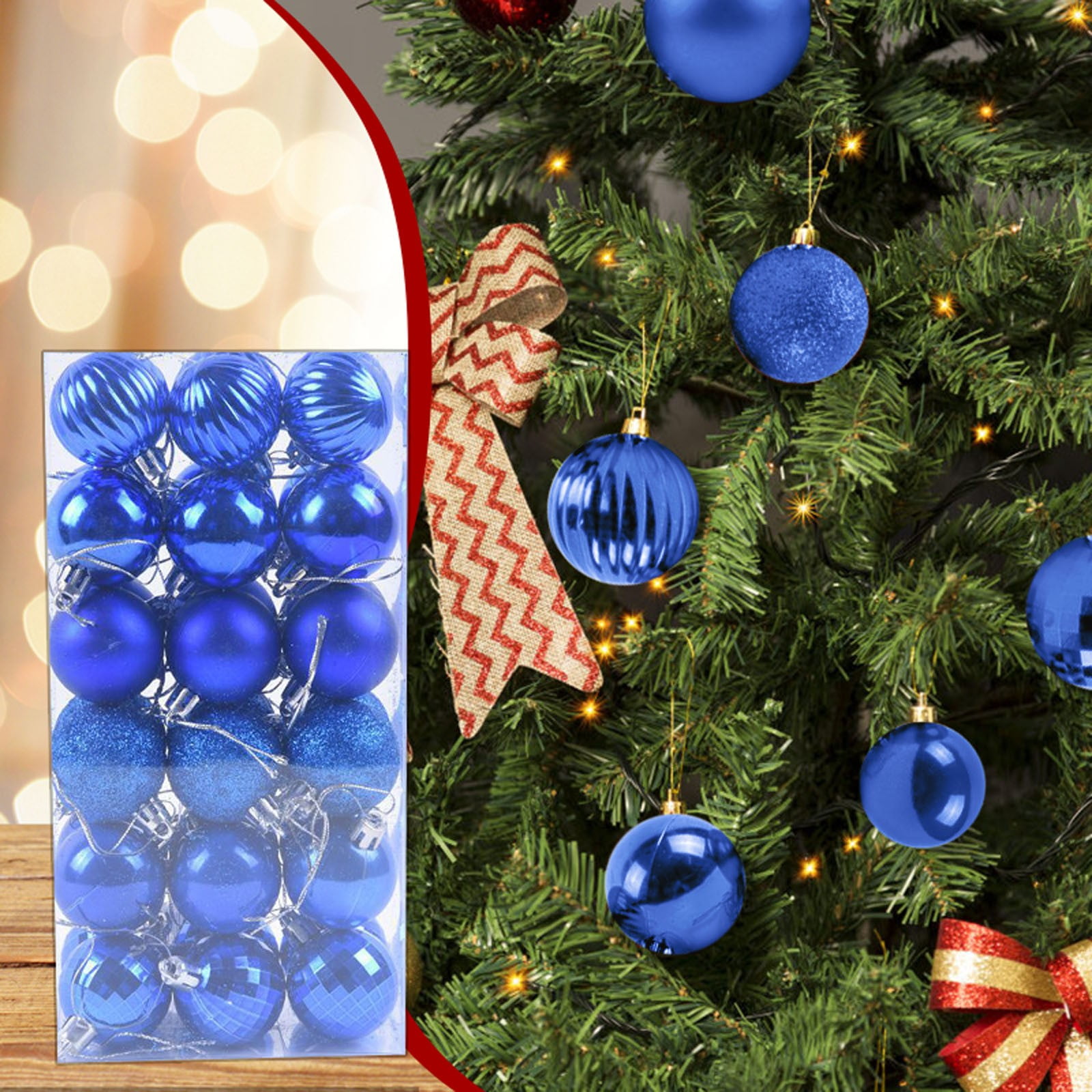 Yaiewey 36Pcs Christmas Balls Ornaments for Xmas Christmas Tree