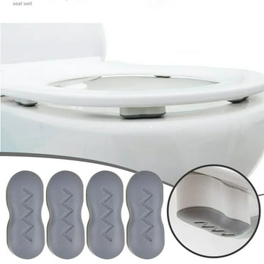 Yaiewey 4 PCS Bidet Toilet Seat Bumper for Bidet with Strong AdhesiveToilet Seat Sticking Buffer Attachment,Toilet Seat Seat Self Adhesive Toilet Seat Stoppers For Bidet Attachment
