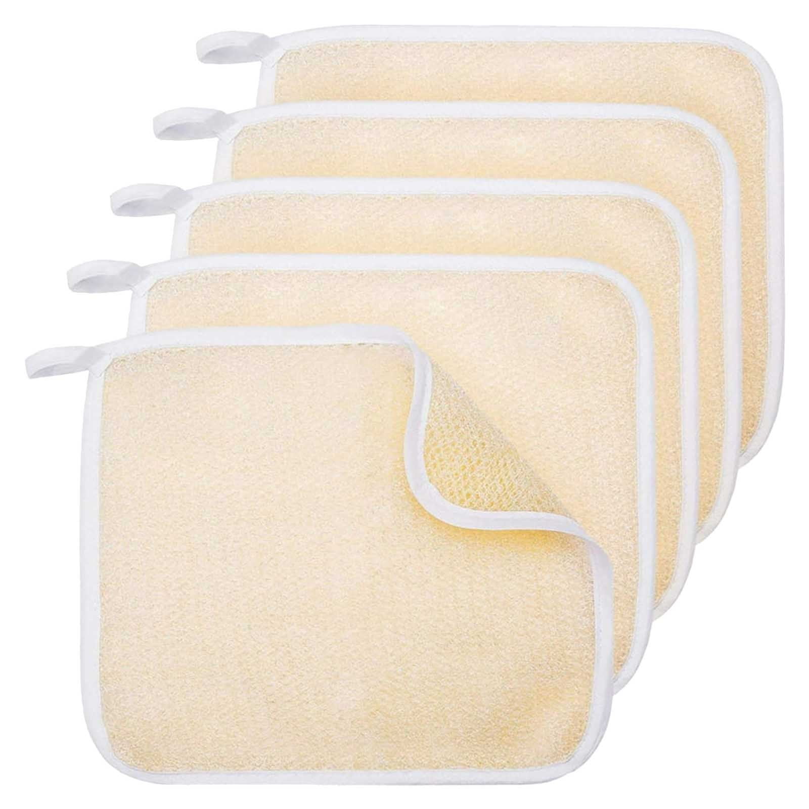Yaiewey 5 Pack Exfoliating Wash Cloths, DualSided Exfoliating Bath Towels for Body Scrub and