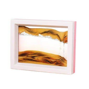 Yaiewey Moving Sand Art,3D Dynamic Sand Art Liquid Motion,Moving Sand Art Picture Dynamic Sand Picture Flowing Sand Picture Desktop Art Toys Ocean Heart,Back-to-School Gifts,7x5.5Inchs