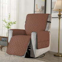 Yaiewey Recliner Chair Covers,Recliner Cover,Recliner Chair Cover Reversible Recline Sofa Slipcover with Side Pockets,Recliner Covers,Large,Chocolate